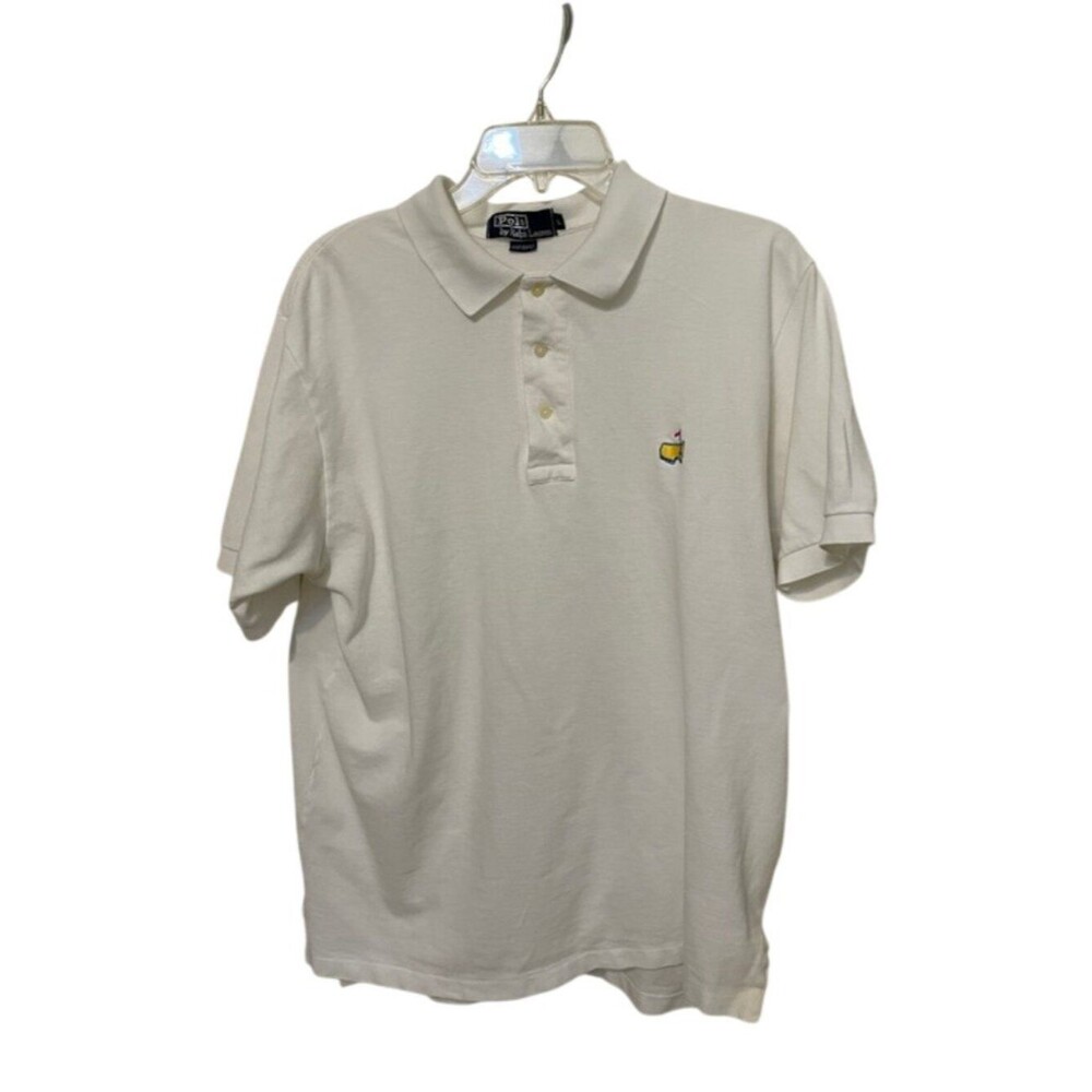 Vintage Polo Ralph Lauren Masters Tournament Polo USA Made White Men's L